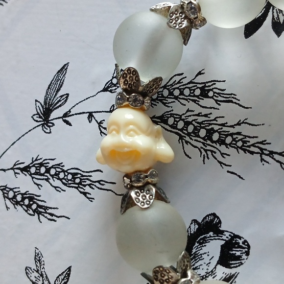 Boho Spiritual Gypsy Beaded Buddha Elephant Charm Bracelet - Picture 3 of 10